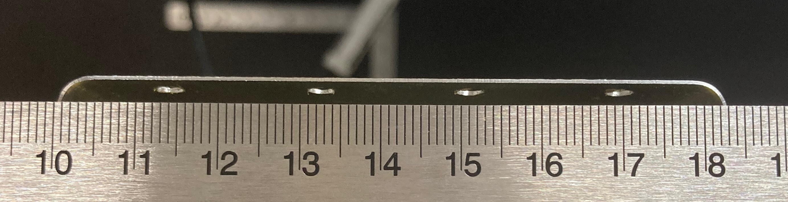 Ruler showing wide end of 6T1-8 is 84 mm.